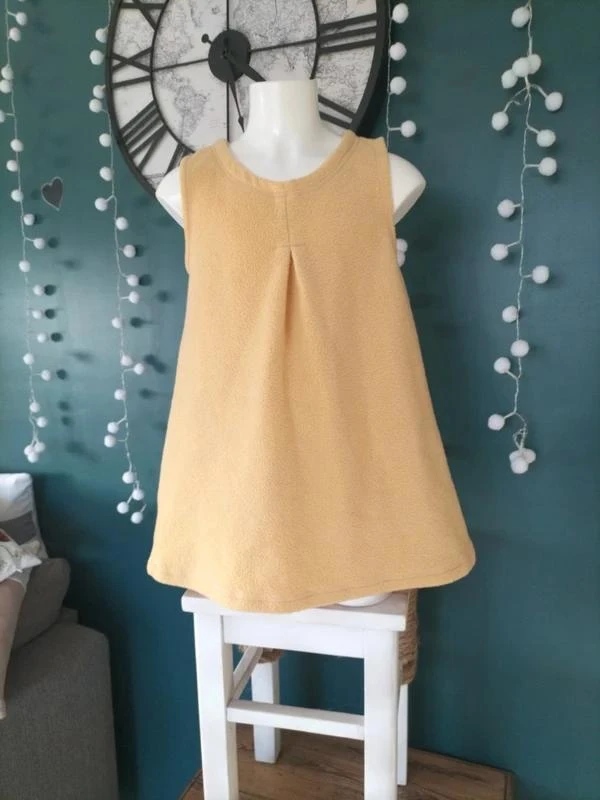 Vestido para menina idade 6 anos cor amarelo baía line – photo 3